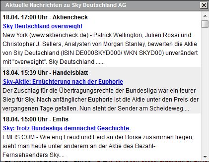 Nachrichtigen Box